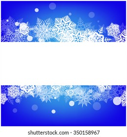 Christmas vector snowflake background for card. Snowfall illustration wallpaper.