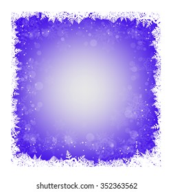 Christmas vector snowflake background for card. Snowfall illustration wallpaper.