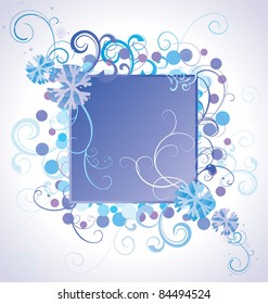 christmas vector snowflake card illustration