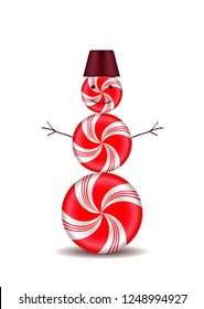 Christmas vector snowman.