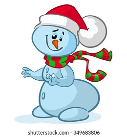 Christmas vector snowman mascot