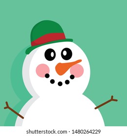 Christmas Vector Snowmen Emoticon Pop Colors. The image can be used for emoticon, poster, card, wallpaper, poster item, etc. Editable image and ready to use. 