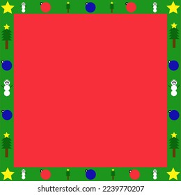 Christmas Vector square box for adding your own text