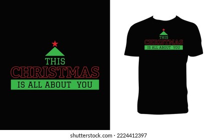 Christmas Vector Tee Design And Illustration. 