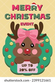 Christmas Vector Template Series (Weath, Tree, Sonowman, Santa, Rudolpg ETC)