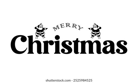 Christmas vector text Calligraphic Lettering Font vintage on wehite background. 