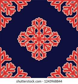 
Christmas vector texture with snowflakes on a blue background