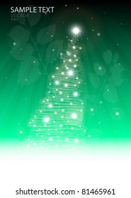  Christmas vector tree    background - Vector Christmas background illustration  template