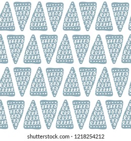Christmas vector tree seamless pattern in Scandinavian style. Best for pillow, typography design, curtains