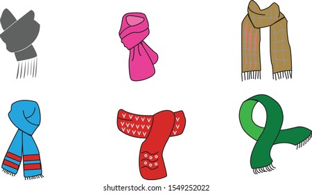 Christmas vector tree. Set of outline Cristmas icons. sock Illustration. Christmas and New Year concept.