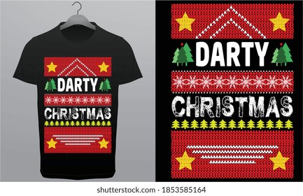 Christmas Vector T-Shirt Design Template Free Royalty Design