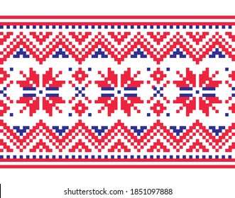 Christmas vector vertical seamless winter pattern, inspired by Sami people, Lapland folk art design, traditional knitting and embroidery. 
Nordic, Scandinavian retro Xmas patterns with snowflakes 