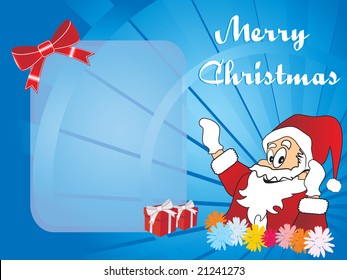 christmas vector wallpaper with santa claus