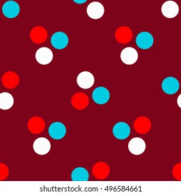 Christmas vector wrapping paper with colored polka dots