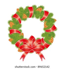 Christmas vector wreath