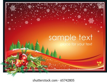 Christmas vectorial illustration. All elements are editable.