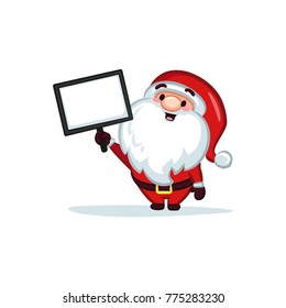 Christmas Vectors - Santa Claus Holding a Sign