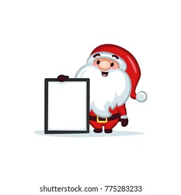 Christmas Vectors - Santa Claus Holding a Sign