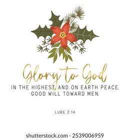 Christmas verse, Christmas holiday vector, Bible verse text vector, Printable scripture text, Bible text art vector	