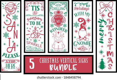 Christmas Vertical Porch Signs Bundle is suitable for t-shirt, laser cutting, sublimation, hobby, vertical porch signs or other projects.