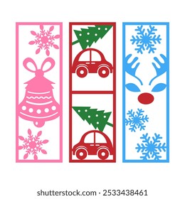 Sinal vertical de Natal. Elemento vetorial