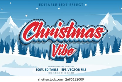efeito de texto editável vibe Natal com fundo de espaço de cópia natal