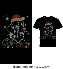 Christmas Vibes Christmas Dog T-Shirt Design,Ugly Sweater Christmas T-Shirt Design, Dog Lover T-Shirt, Christmas Dog T-Shirt Design.