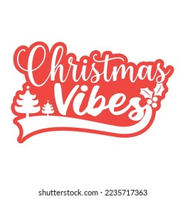 Christmas Vibes SVG is a Christmas svg created with a retro font, featuring stars. Suitable for any Holiday projects you might have in mind.