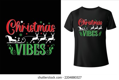 christmas vibes t-shirt design - Vector graphic, typographic poster, vintage, label, badge, logo, icon or t-shirt