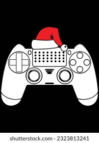 Christmas video game vector art design, eps file. design file for t-shirt. SVG, EPS cuttable design file