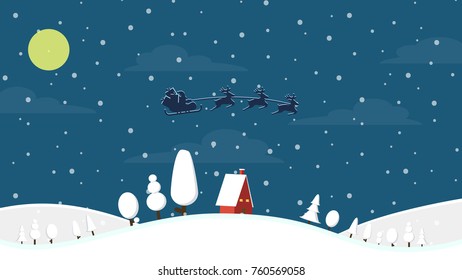 Santa Claus Airline Cartoon Illustration Flying Stock Vector (Royalty ...