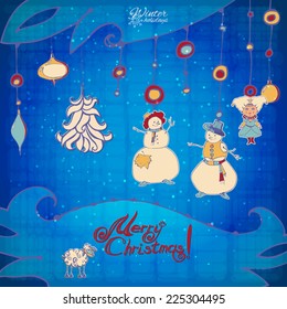 Christmas vintage background