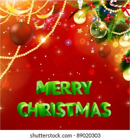 Christmas vintage background. Vector illustration.
