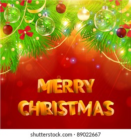 Christmas vintage background. Vector illustration.