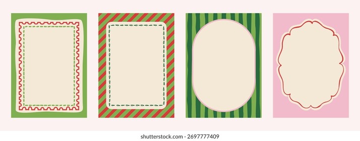 Navidades fondos vintage o marcos. Diseño retro para la tarjeta, invitación, Anuncio. Patrón de Navidad de Vector o decoración.
