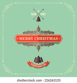 christmas vintage card background