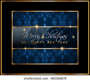 Christmas Vintage Classic Background with balls and star lights with a lot of space for text. Ideal  for outstanding greeting card or dinner invitations.