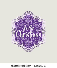 christmas vintage frame icon vector illustration design