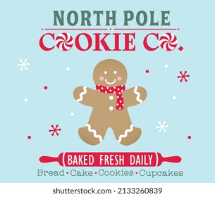 Christmas vintage Gingerbread pattern with Candy-Christmas vector design