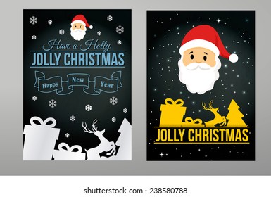 Christmas vintage greeting card.