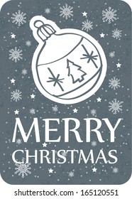 Christmas vintage greeting card. Vector illustration