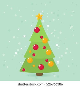 Christmas vintage greeting card. Vector illustration