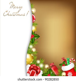 Christmas Vintage Illustration, Vector Illustration