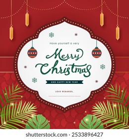Christmas vintage and retro background for greeting card with gold ornaments and decoration
