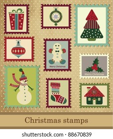 Christmas Vintage stamps