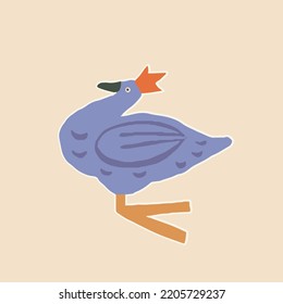 Christmas vintage swan bauble illustration in vector.