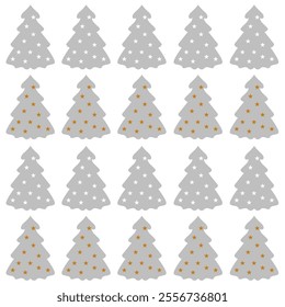 Christmas Vintage Trees Design Pattern Texture