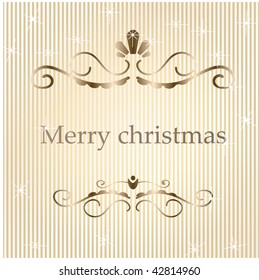 Christmas vintage vector frame.