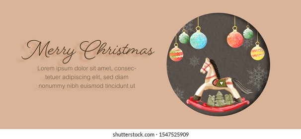 Christmas wallpaper and background watercolor painting style. Aim using for website, banner, wallpaper and all printings, poster.