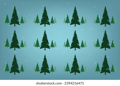 Christmas wallpaper: seamless Christmas tree in the winter time 